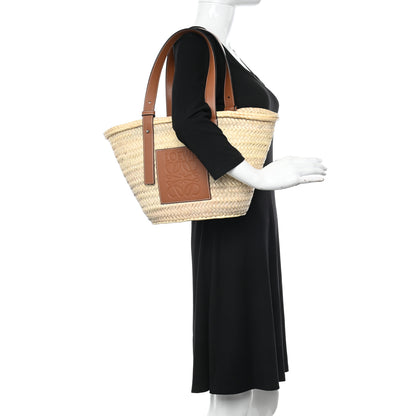 Loewe Raffia Basket Tote Bag Natural Tan 2 of 9
