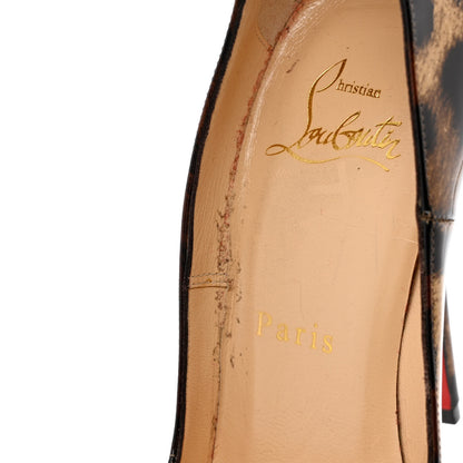 Christian Louboutin Patent Leopardino So Kate 120 Pumps 35 Brown 8 of 12