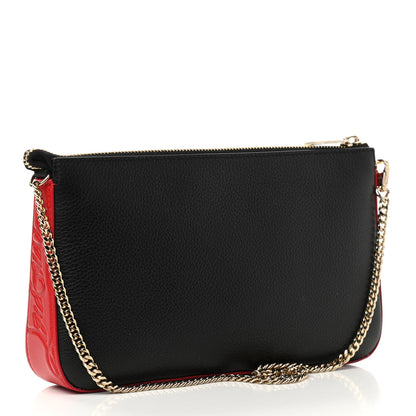 Christian Louboutin Calfskin Loubila Chain Clutch Black 3 of 9