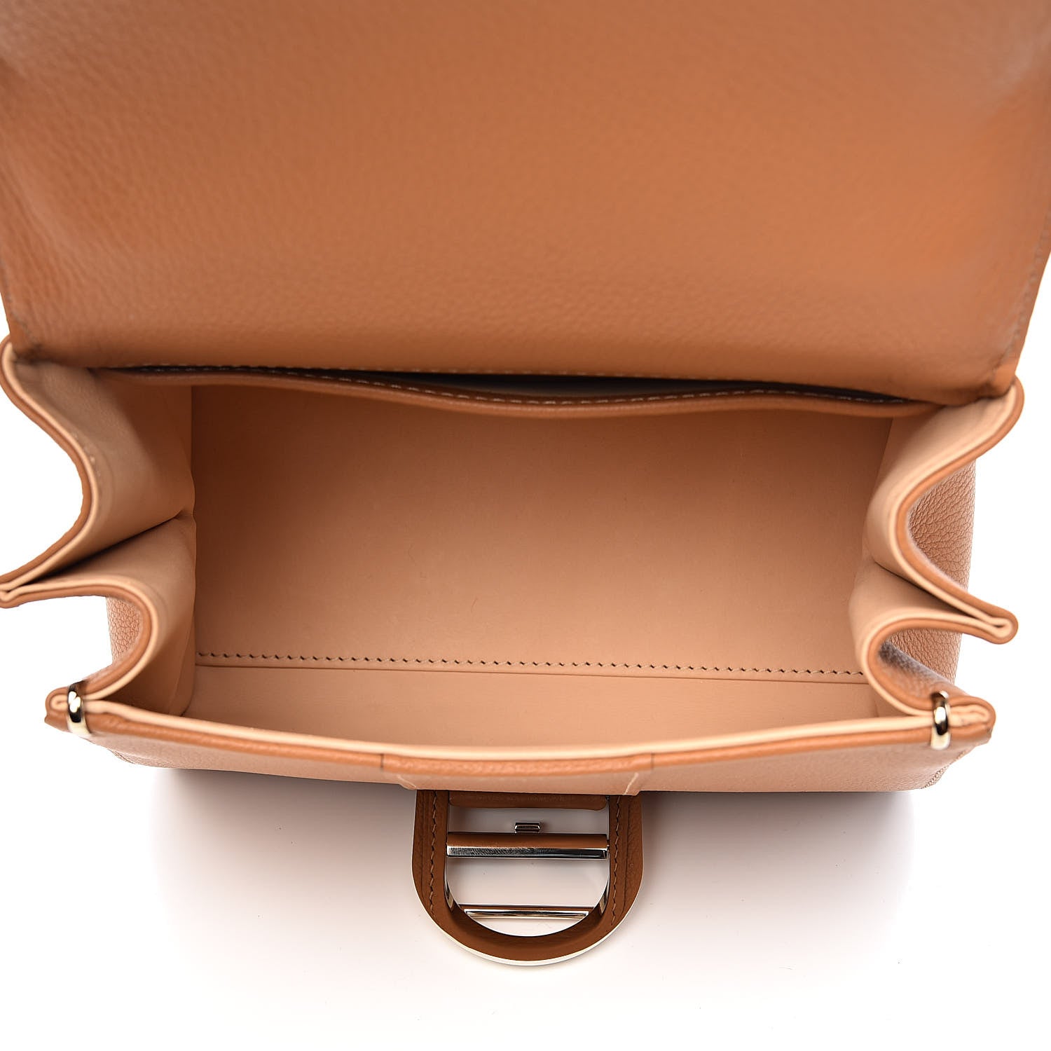 Delvaux Grained Calfskin Mini Brillant Satchel Natural 5 of 10