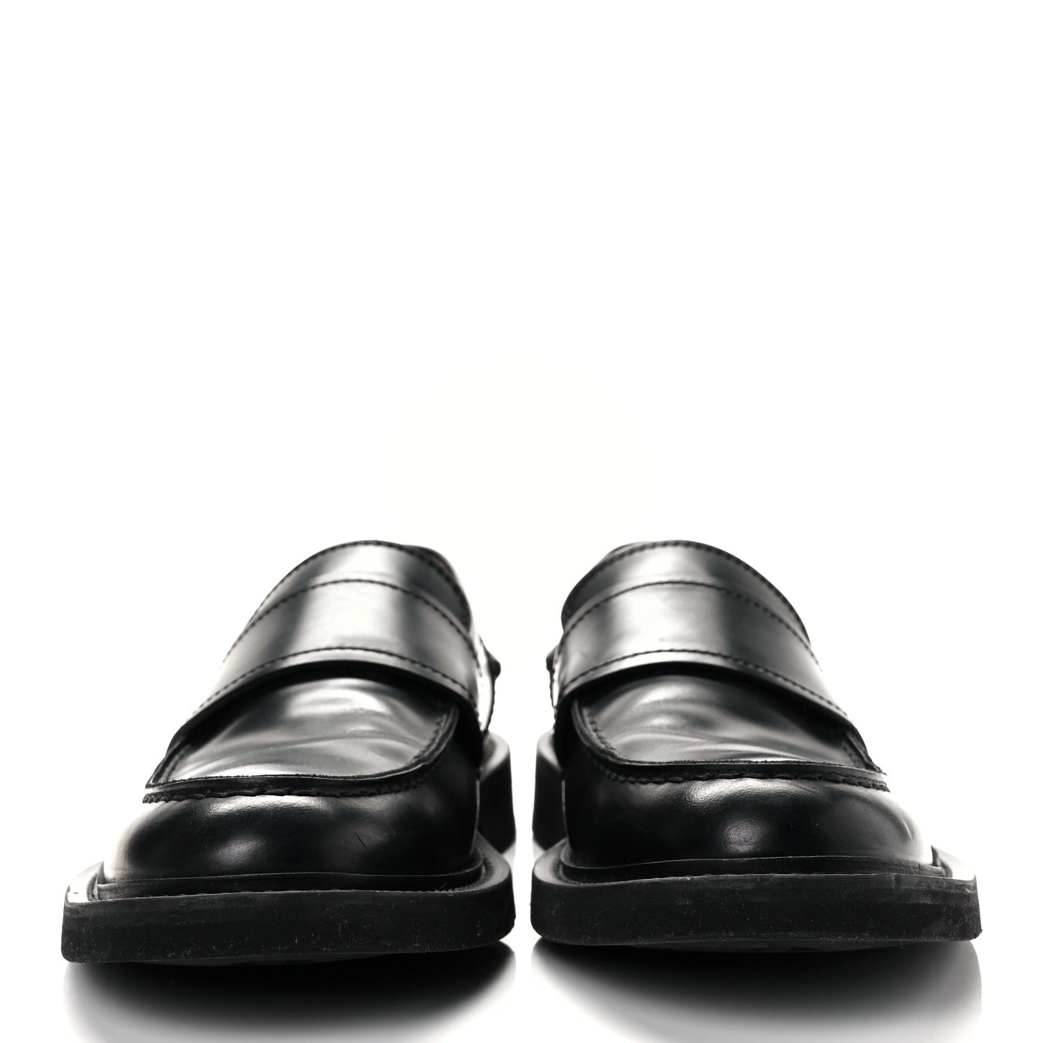 Bottega Veneta Brushed Calfskin Mens Loafers 41 Black 2 of 9