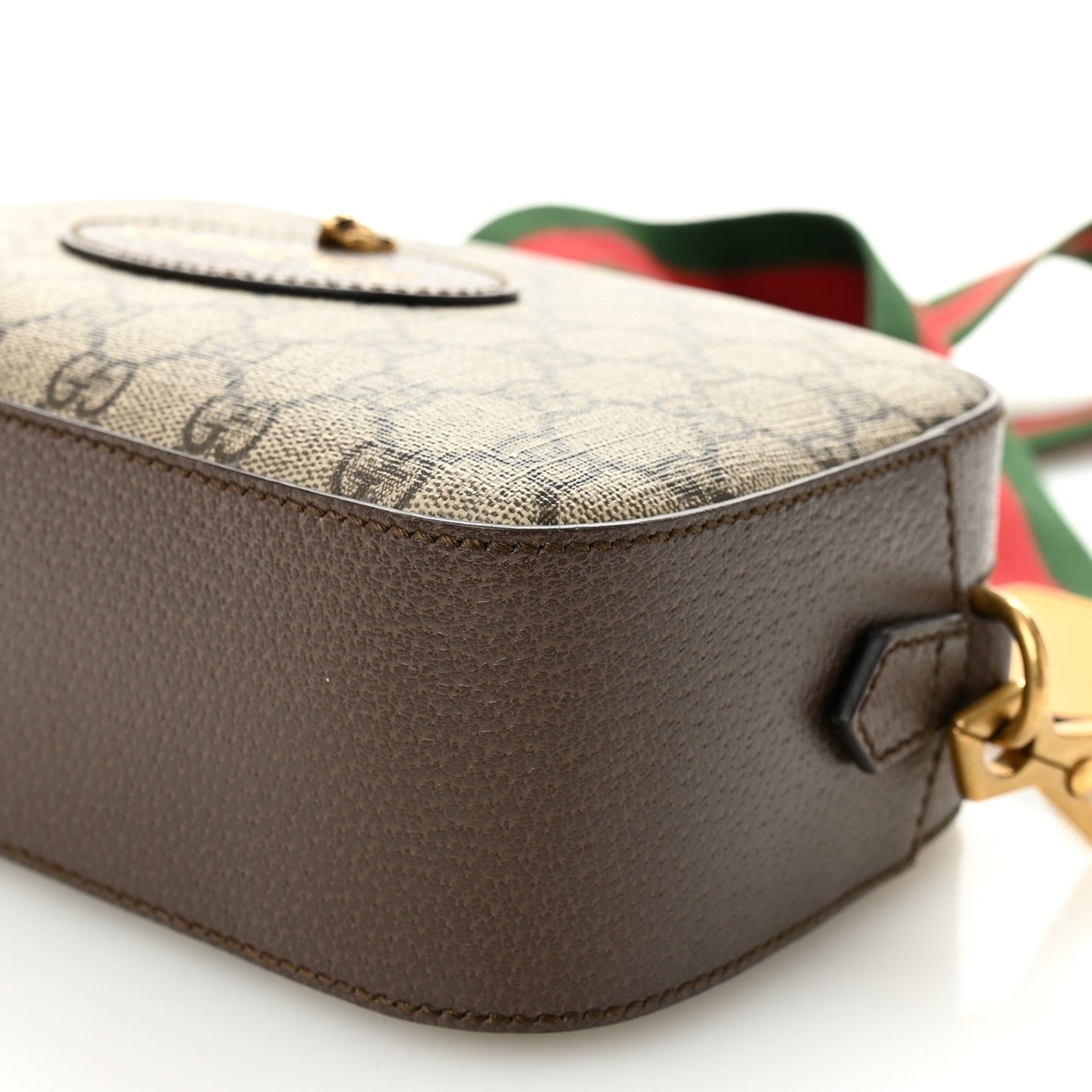 GG Supreme Monogram Web Neo Vintage Shoulder Bag Beige New Acero Crop