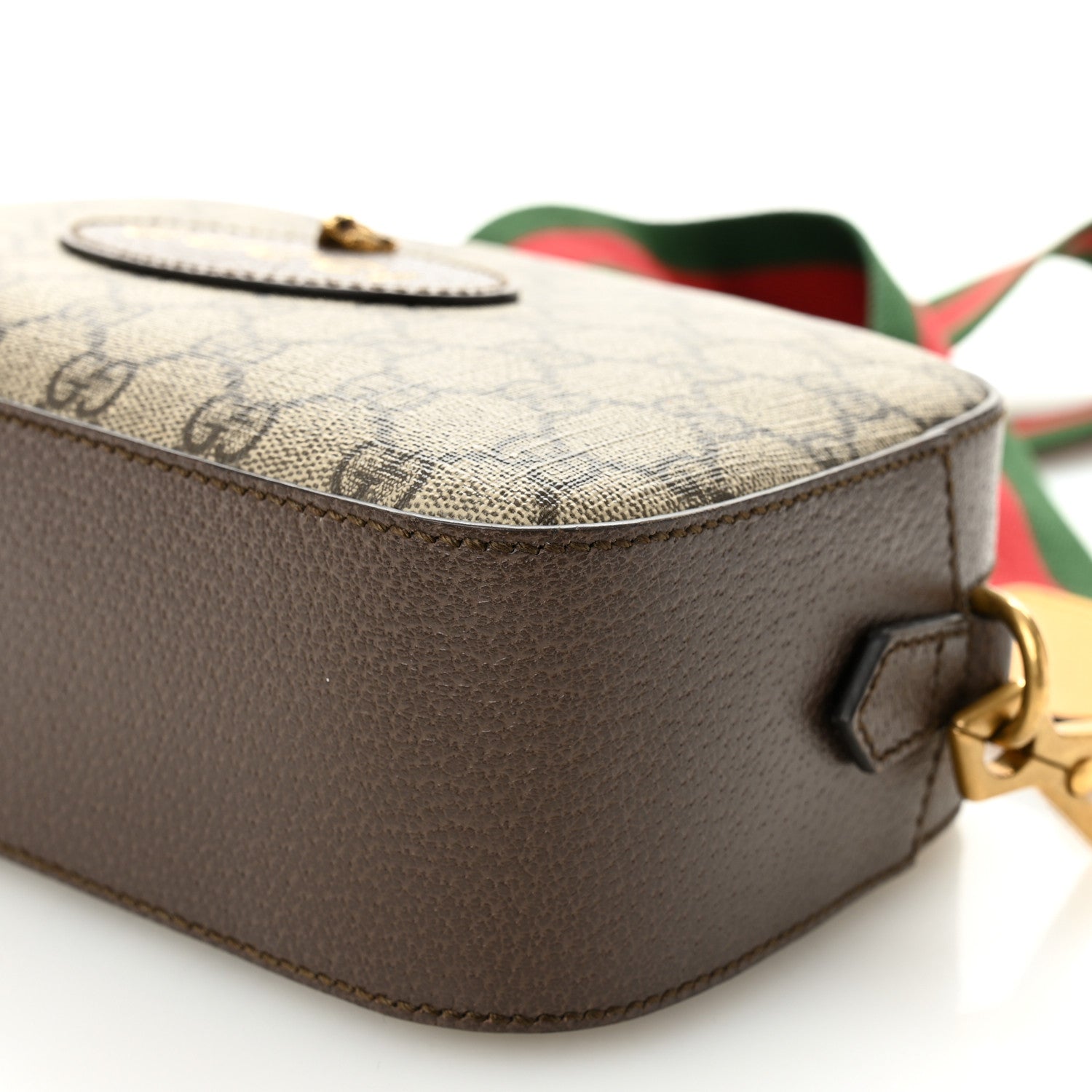 Gucci GG Supreme Monogram Web Neo Vintage Shoulder Bag Beige New Acero Crop 10 of 11