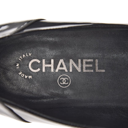 Chanel Patent CC Mocassin Loafers 40 Black 6 of 12