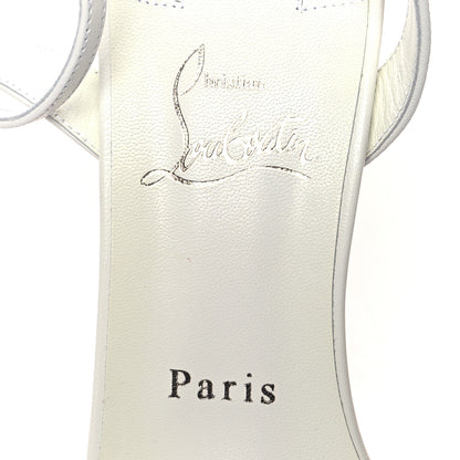 Christian Louboutin Nappa Loubi Girl 100 Sandals 39.5 White 7 of 7