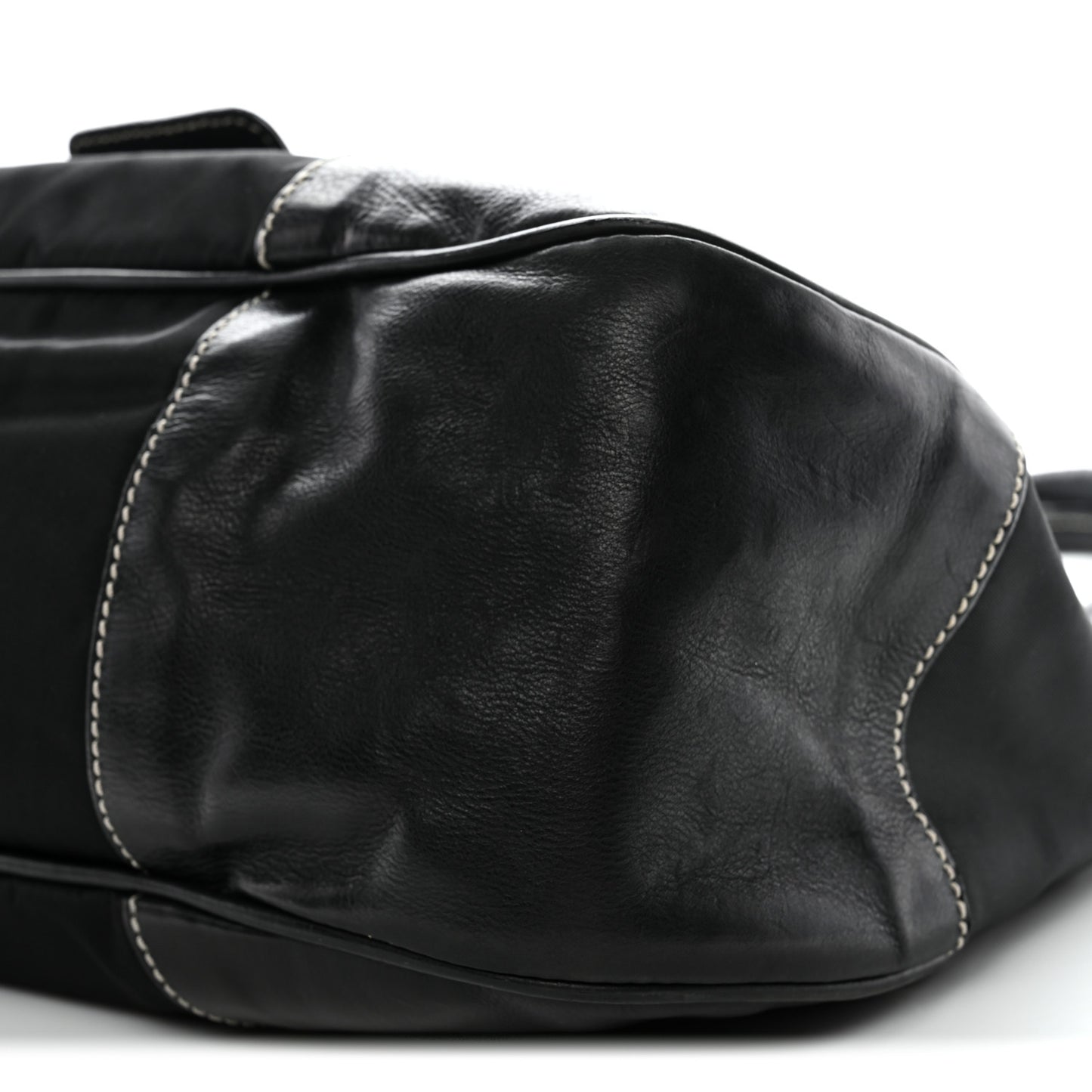Tessuto Nylon Moon Shoulder Bag Black