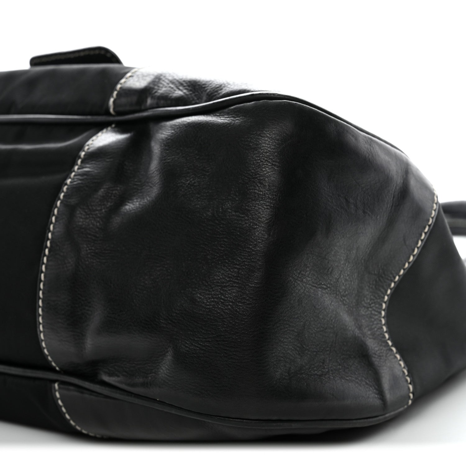 Prada Tessuto Nylon Moon Shoulder Bag Black 10 of 12