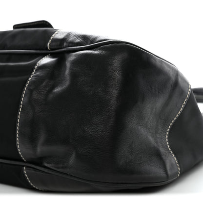 Prada Tessuto Nylon Moon Shoulder Bag Black 10 of 12