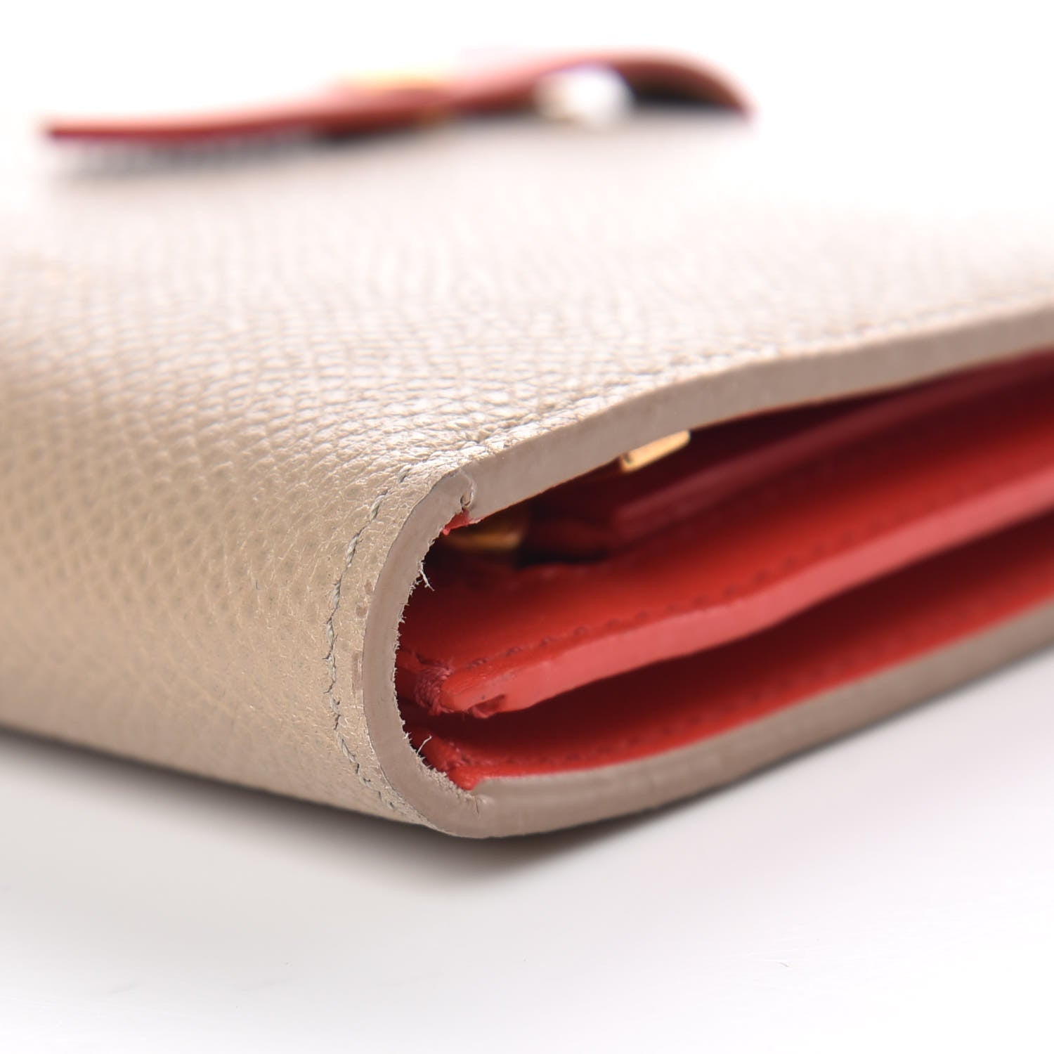 Celine Grained Calfskin Medium Multifunction Strap Wallet Pop Red Chalk 9 of 13