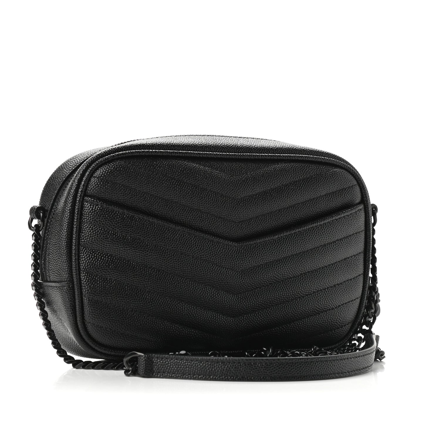 Grain De Poudre Matelasse Monogram Mini Lou Camera Bag Black