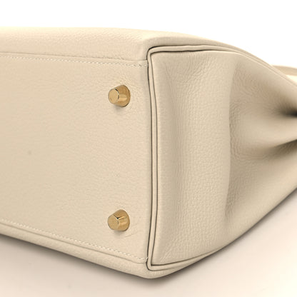 Hermes Togo Kelly Retourne 32 Craie 9 of 10