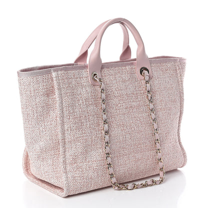Chanel Straw Lurex Large Deauville Tote Pink 3 of 10