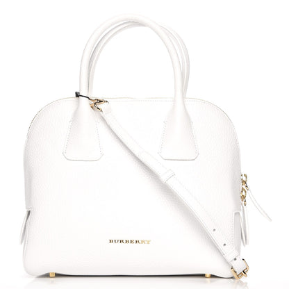 Burberry London Grainy Calfskin Small Greenwood Bowling Bag White 1 of 11