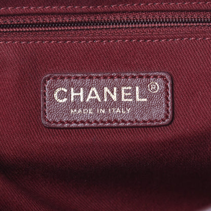 Chanel Crumpled Grained Calfskin Quilted Maxi Shiva Flap Bordeaux 6 of 11