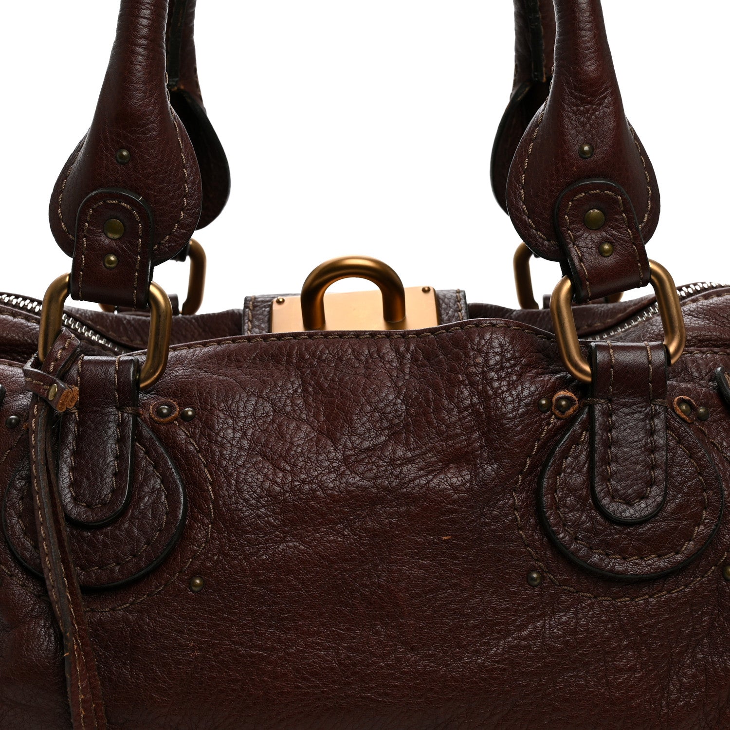 Chloe Calfskin Medium Paddington Satchel Burgundy 7 of 15