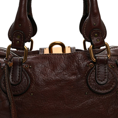 Chloe Calfskin Medium Paddington Satchel Burgundy 7 of 15