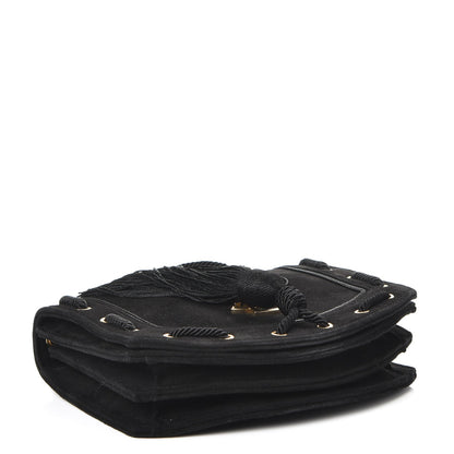 Saint Laurent Suede Medium Monogram Fetish Satchel Black 4 of 7