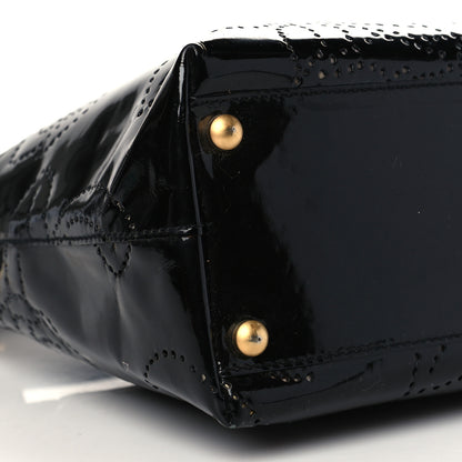 Chanel Patent Perforated Camelia Hobo Black 8 of 9