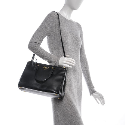 Prada Saffiano Medium Galleria Double Zip Tote Black 2 of 7