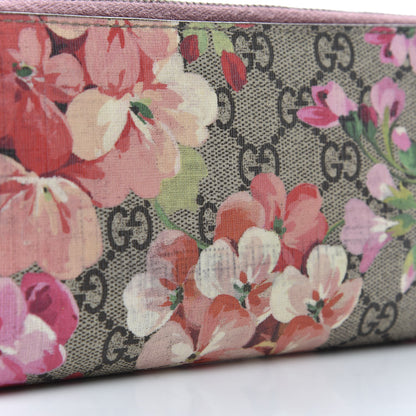 Gucci GG Supreme Monogram Blooms Zip Around Wallet Beige Multicolor Dry Rose 7 of 7