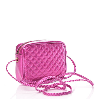 Gucci Laminated Nappa Trapuntata Mini Zumi Shoulder Bag Fuxia 3 of 9
