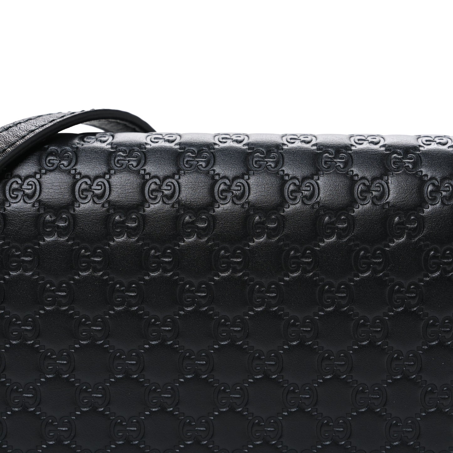 Microguccissima Crossbody Wallet Black