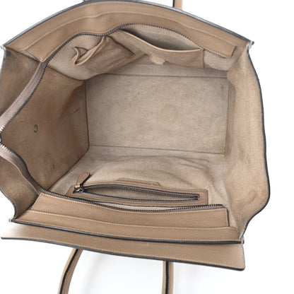 Celine Drummed Calfskin Mini Luggage Dune 5 of 10