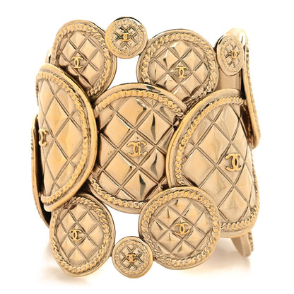 Chanel Medallion Coin CC Cuff Gold 1 of 5