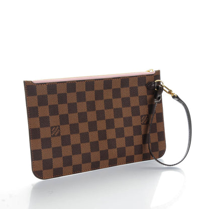 Louis Vuitton Damier Ebene Neverfull MM GM Pochette Rose Ballerine 3 of 8