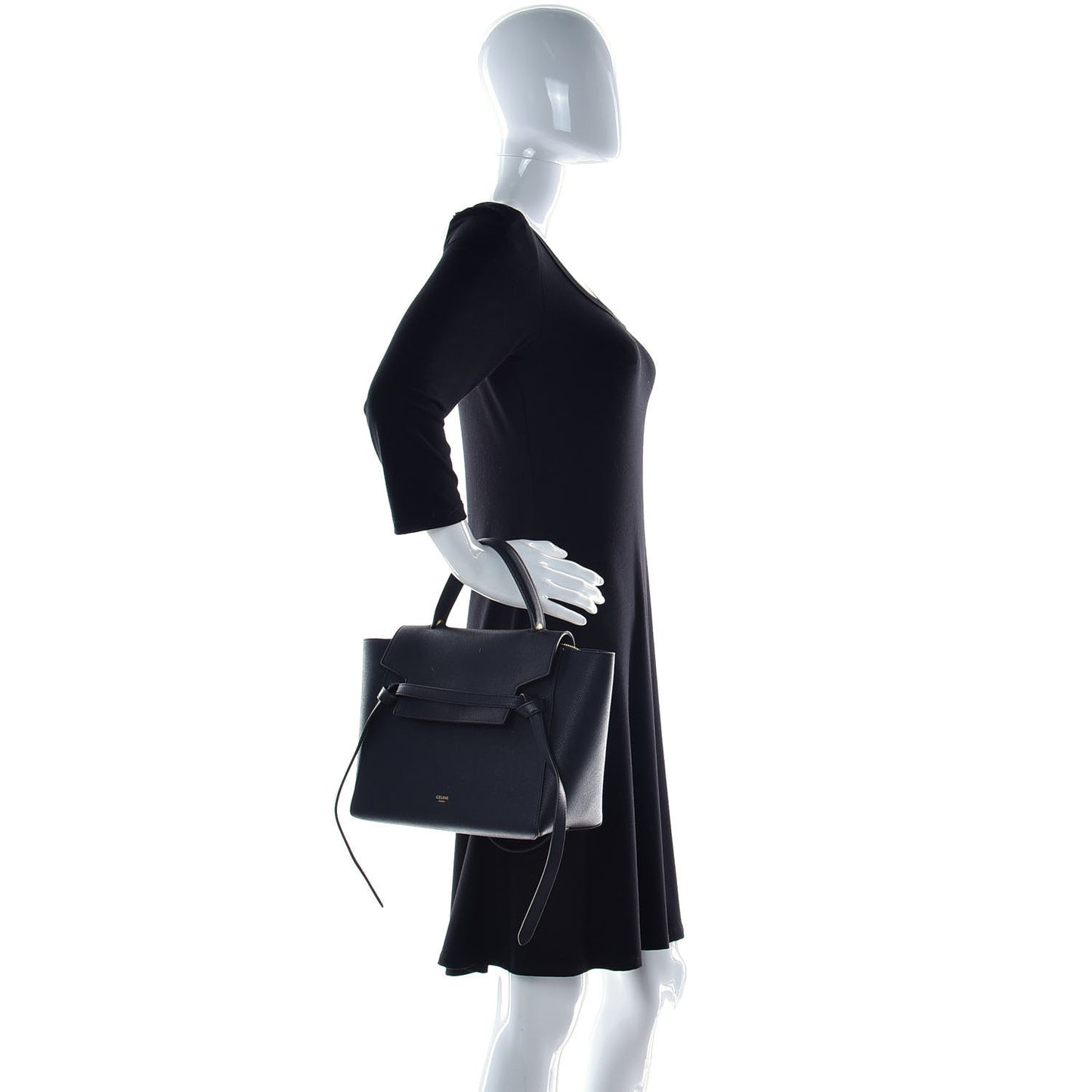 Baby Grained Calfskin Micro Belt Bag Black