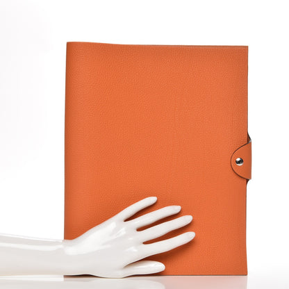 Hermes Togo Ulysse GM Notebook Cover Orange 2 of 8