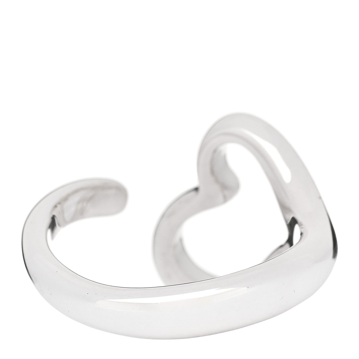 Tiffany Sterling Silver Elsa Peretti Open Heart Ring 50 5.5 3 of 4