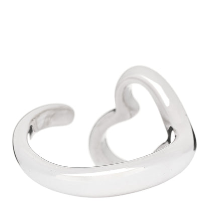 Tiffany Sterling Silver Elsa Peretti Open Heart Ring 50 5.5 3 of 4