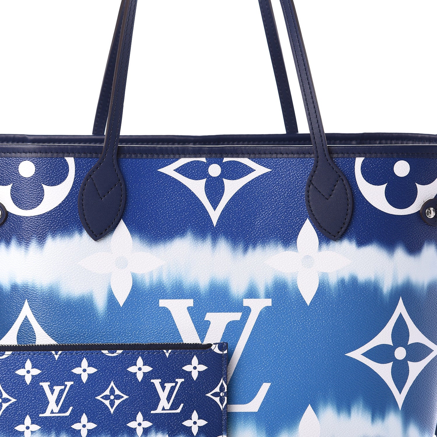 Louis Vuitton Monogram Escale Neverfull MM Blue 6 of 8