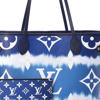 Louis Vuitton Monogram Escale Neverfull MM Blue 6 of 8