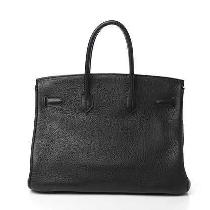 Hermes Taurillon Clemence Birkin 35 Black 3 of 32