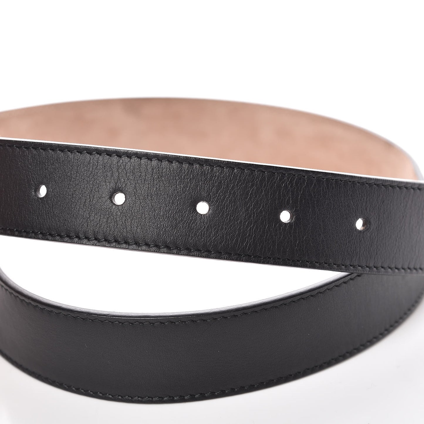 Calfskin Crystal Interlocking G Belt 80 32 Black