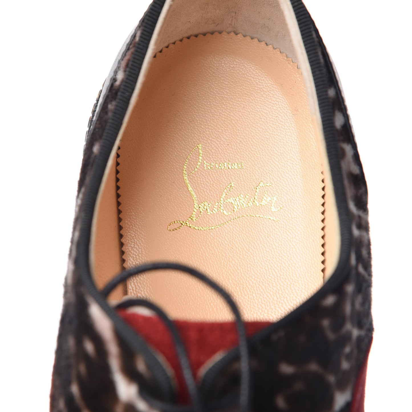 Calf Hair Suede Chain Trim Womens Latcho Oxfords 39