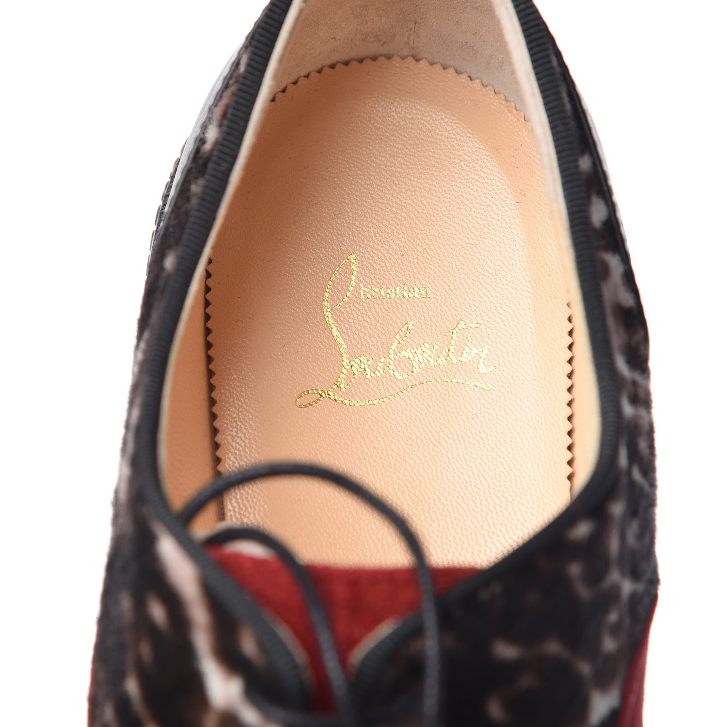 Christian Louboutin Calf Hair Suede Chain Trim Womens Latcho Oxfords 39 6 of 16