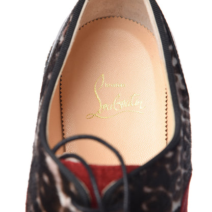 Christian Louboutin Calf Hair Suede Chain Trim Womens Latcho Oxfords 39 6 of 16