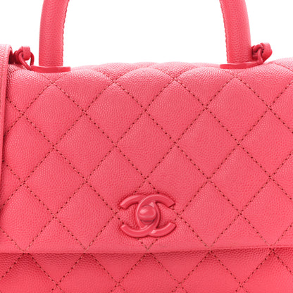 Chanel Caviar Quilted Incognito Mini Coco Handle Flap Pink 7 of 9