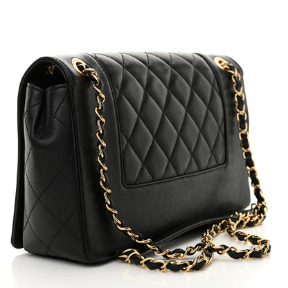 Chanel Sheepskin Quilted Vintage Mademoiselle Flap Black 3 of 13