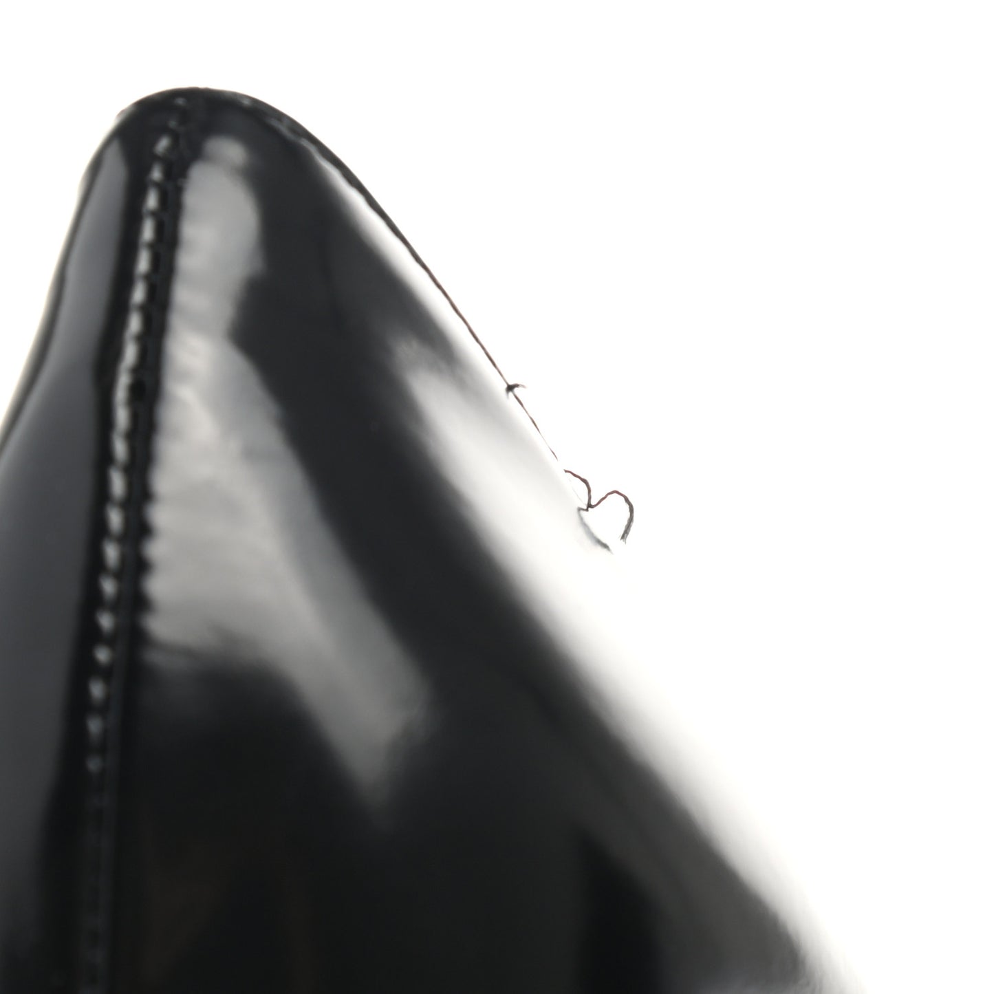 Patent Calfskin Teddy High Vamp 105 Pumps 36 Black