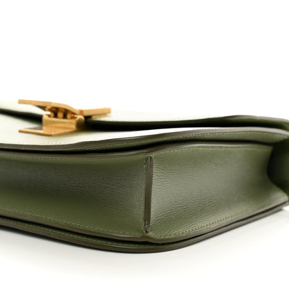 Celine Liege Calfskin Medium Classic Box Flap Bag Army Green 11 of 11