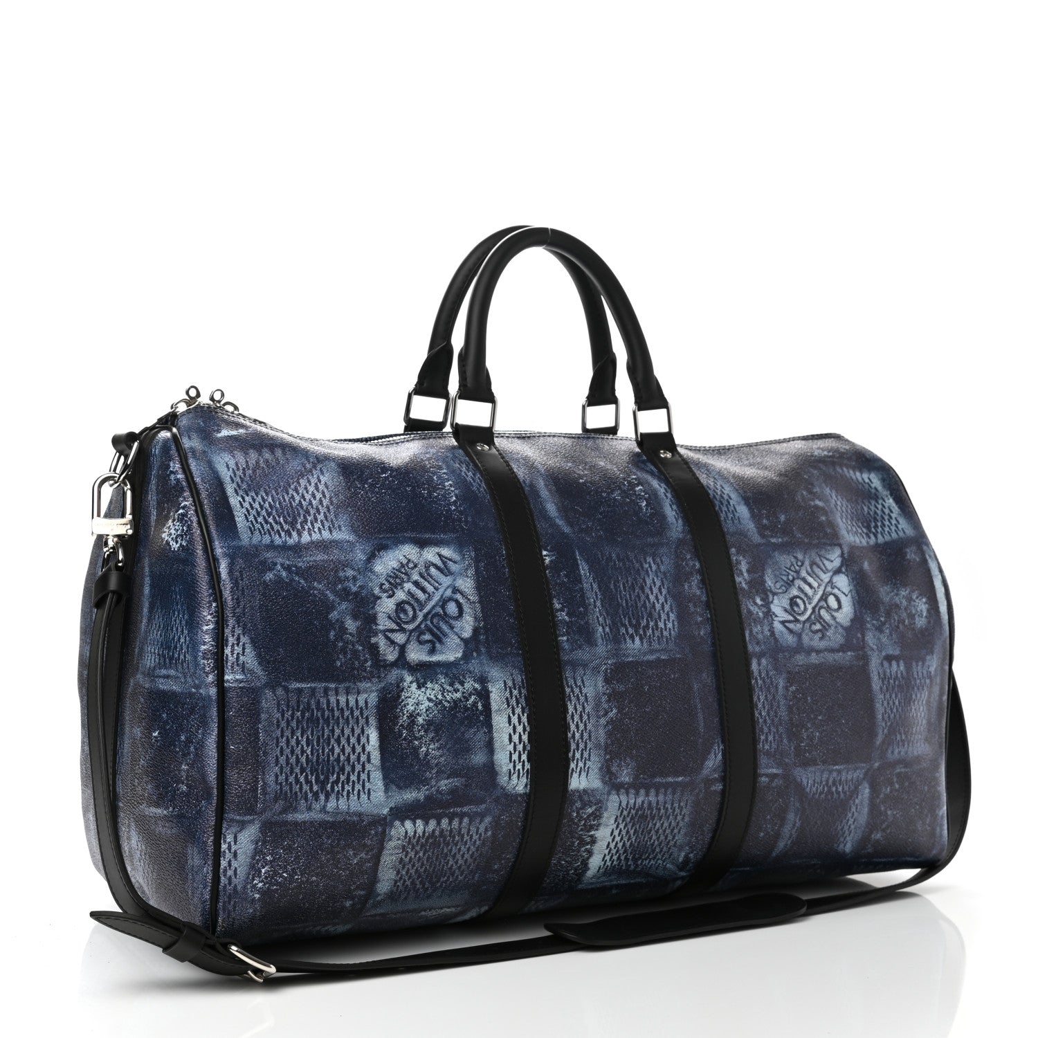 Louis Vuitton Damier Salt Keepall Bandouliere 50 Ocean Blue 2 of 8