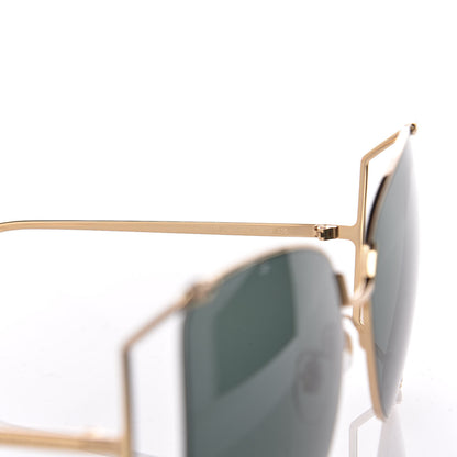 Gucci Oversized Round Sunglasses GG0252S Gold 5 of 7