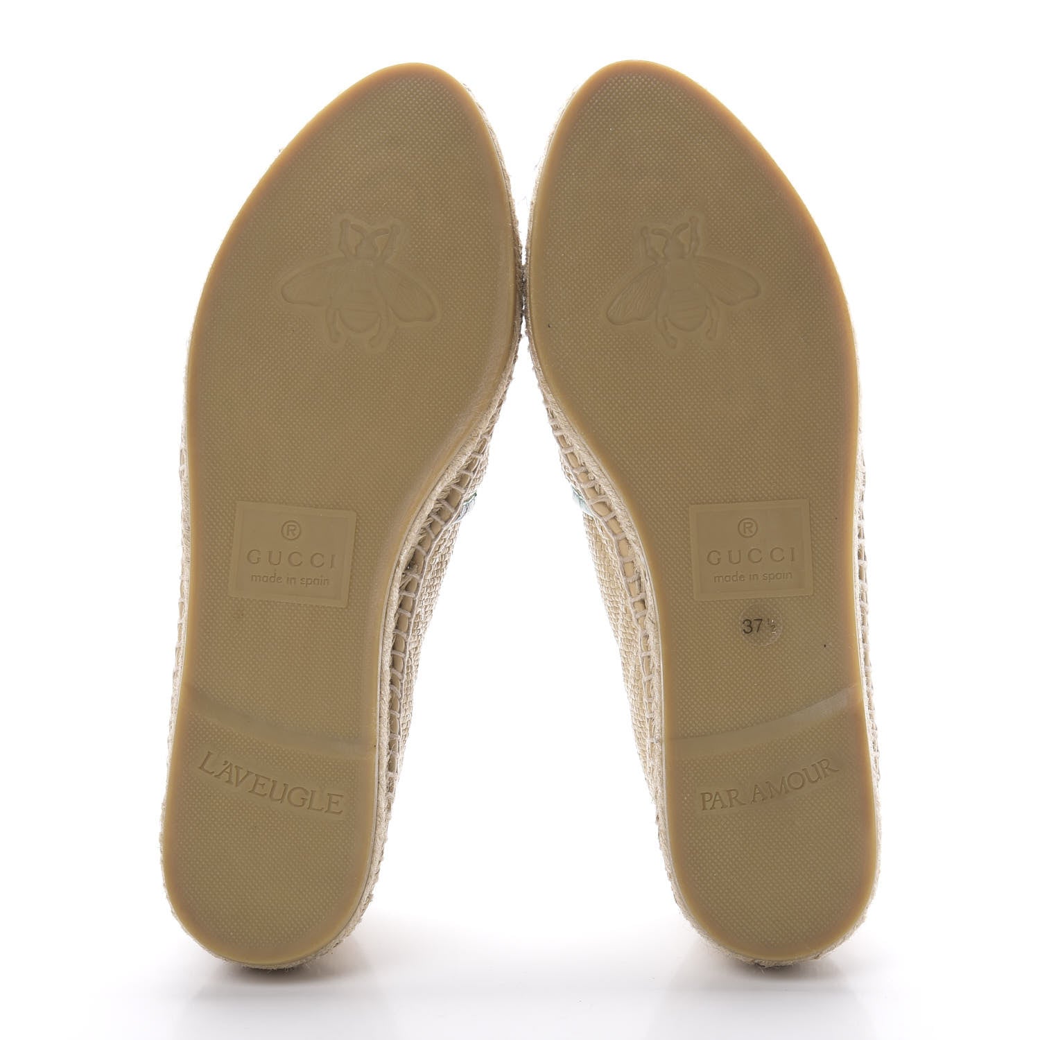 Gucci Straw Elaphe Matelasse GG Marmont Espadrilles 37.5 Natural New Shamarock 5 of 10