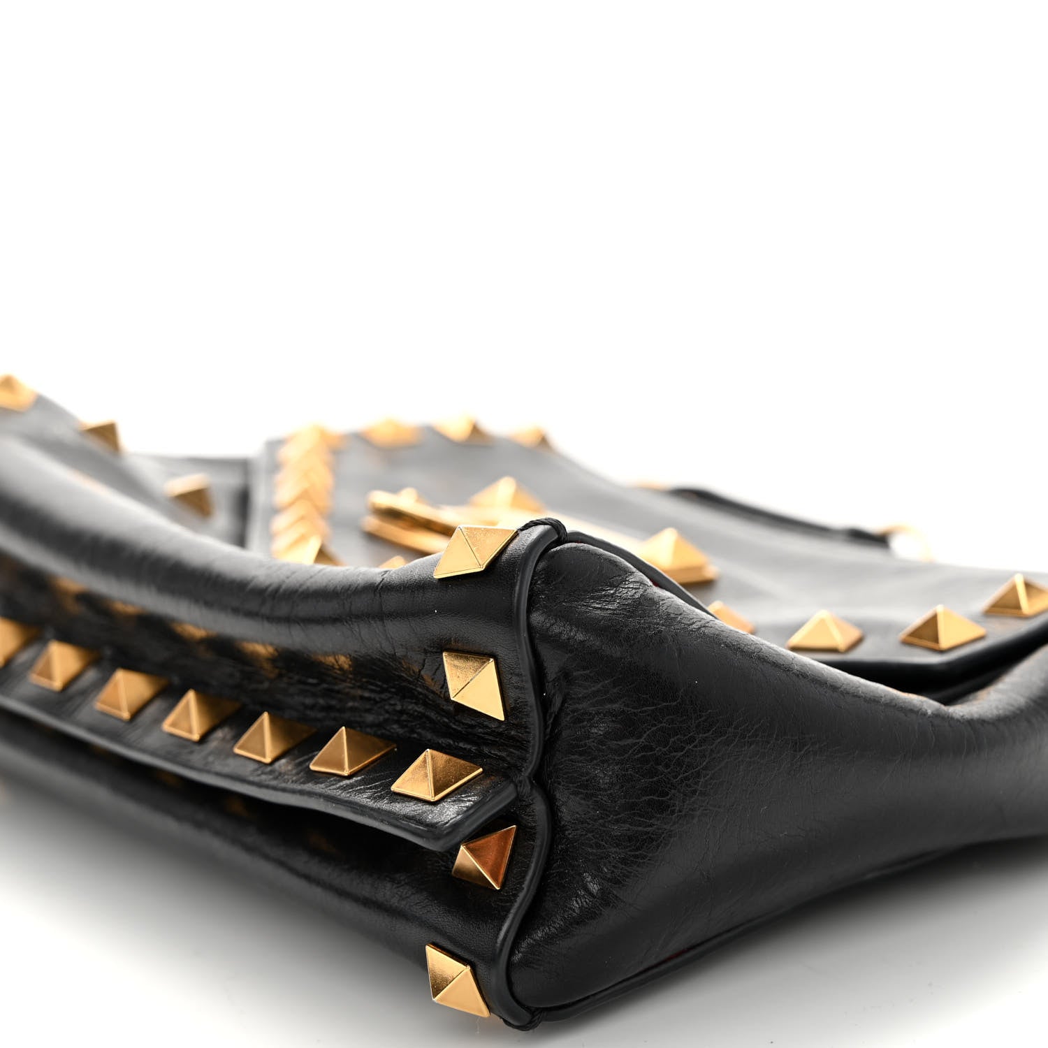 Valentino Garavani Grainy Calfskin Small Rockstud Hype Shoulder Bag Black 9 of 11