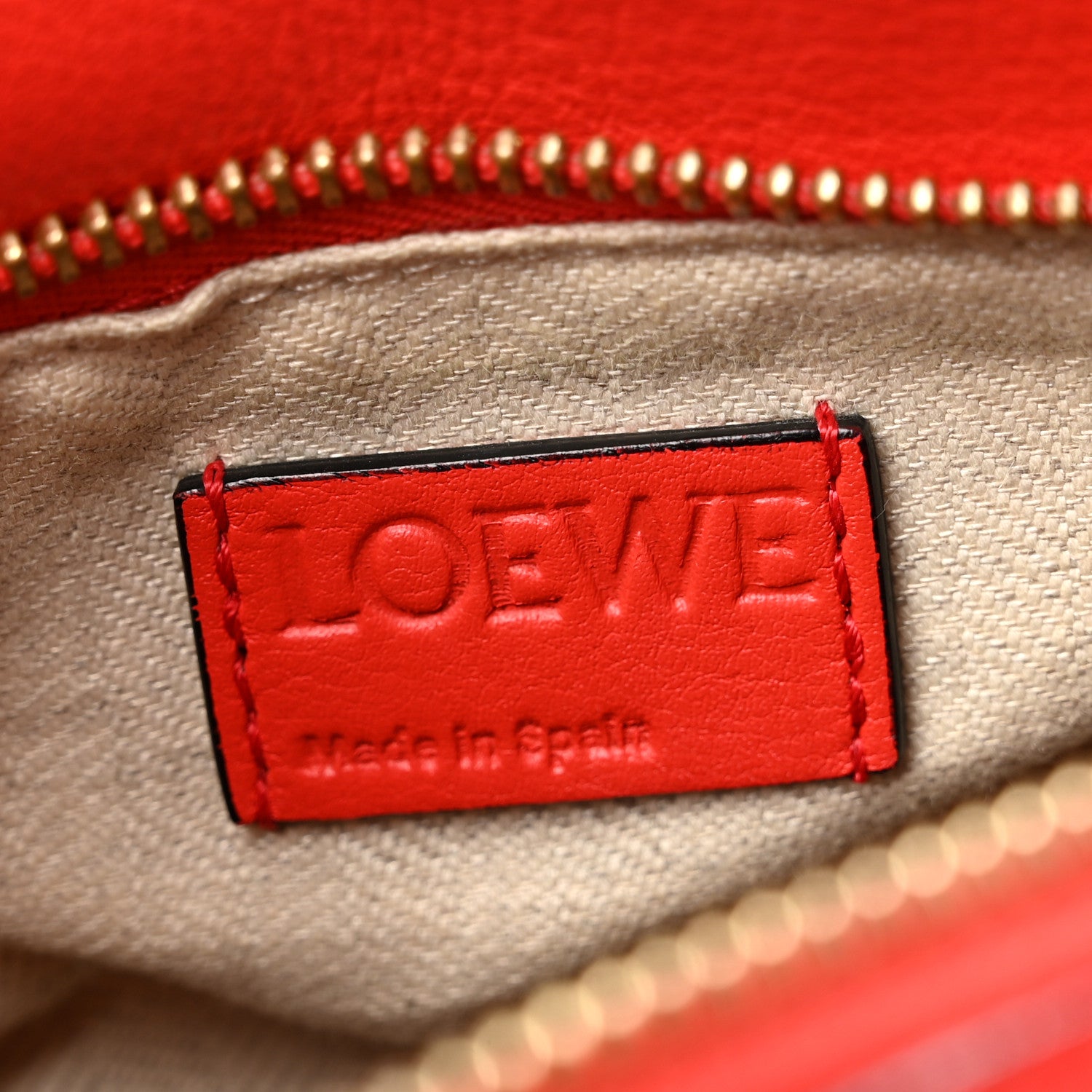Loewe Calfskin Small Puzzle Bag Scarlet 6 of 10