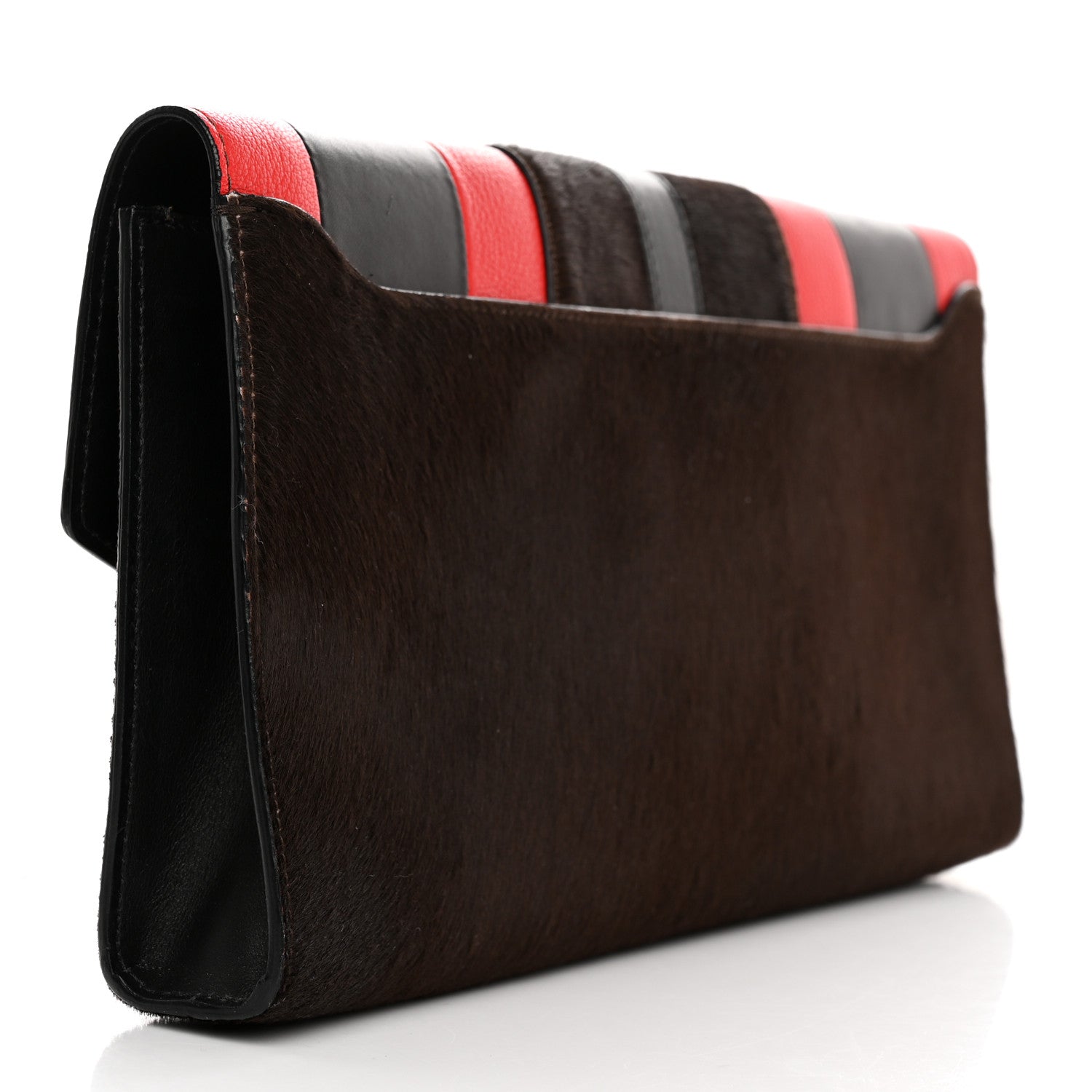 Givenchy Calf Hair Smooth Calfskin Medium Antigona Evening Clutch Black Red 3 of 7